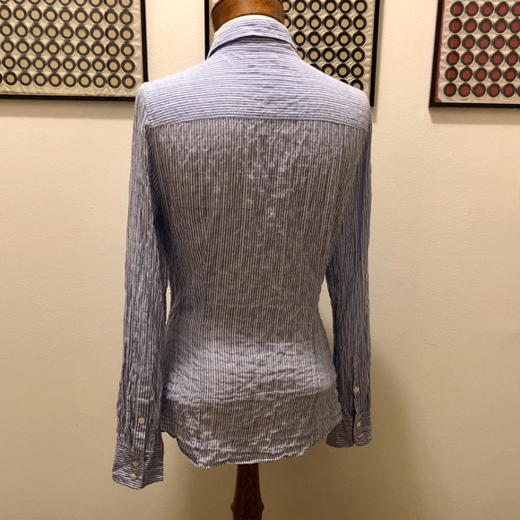 J. Crew The Perfect Shirt Crinkled Cotton Size 8 - Picture 5 of 8